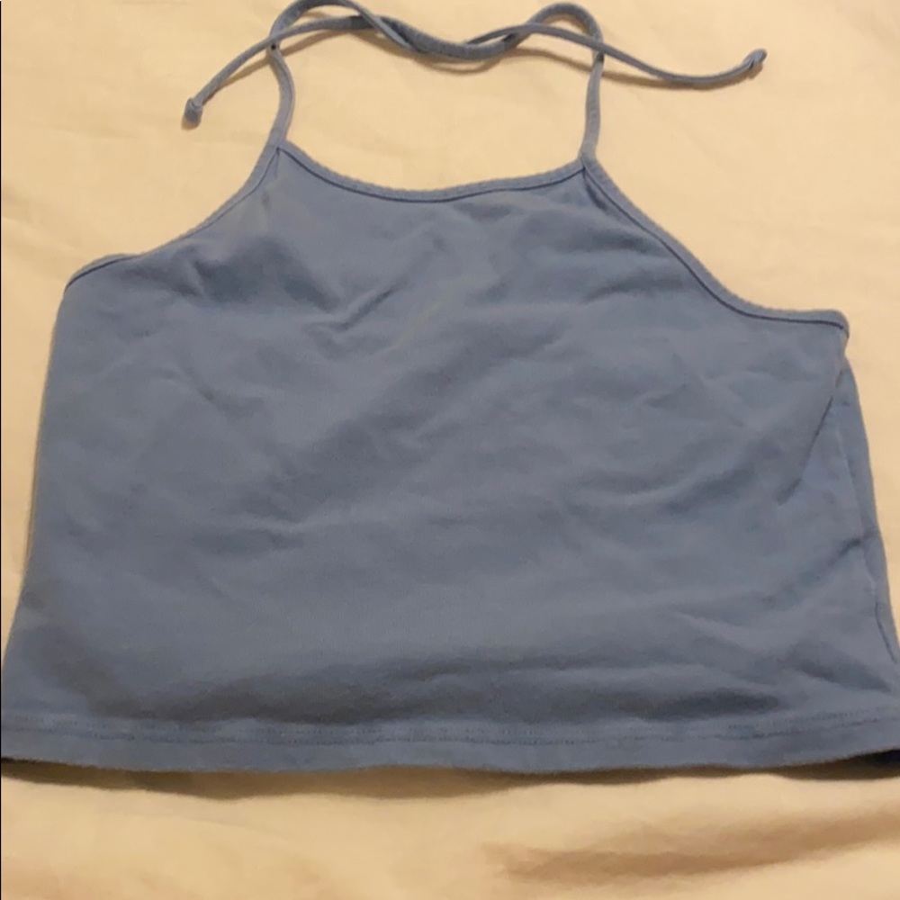Light blue brandy halter top